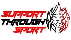 Support Through Sport Logo White